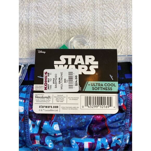 STAR WARS Boys Size 10 4-Pack Athletic Boxer Briefs - Picture 8 of 9